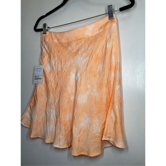 Free People Women's Martine Flirt Tie Dye Skirt in Peach Combo size 6 NWT - Picture 14 of 14